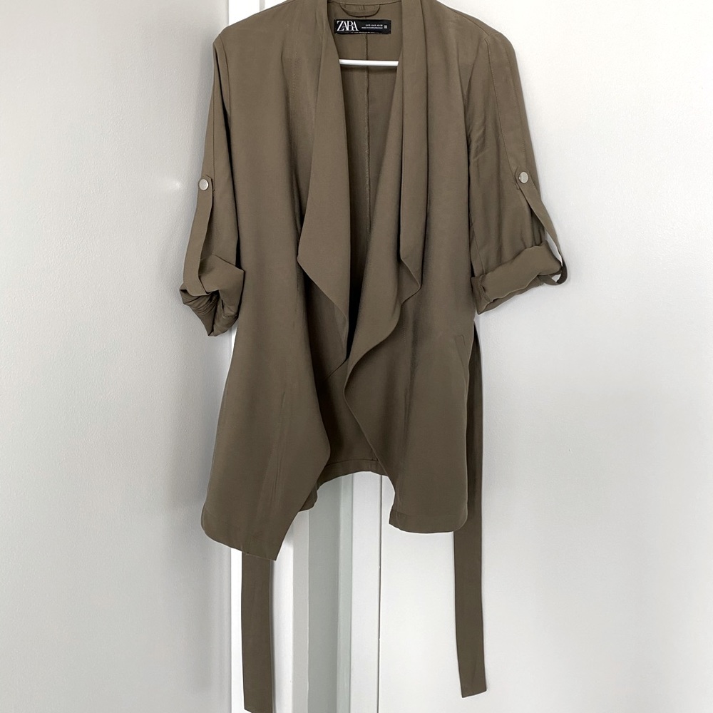 Zara military green jacket